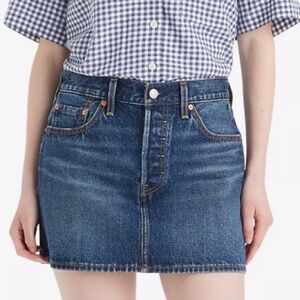 Levi's Icon Skirt Dark Blue Mini Denim Skirt